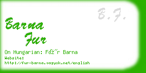 barna fur business card